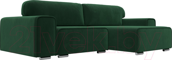Изображение товара Диван угловой Лига Диванов Лига-029 правый / 121926 (велюр зеленый)