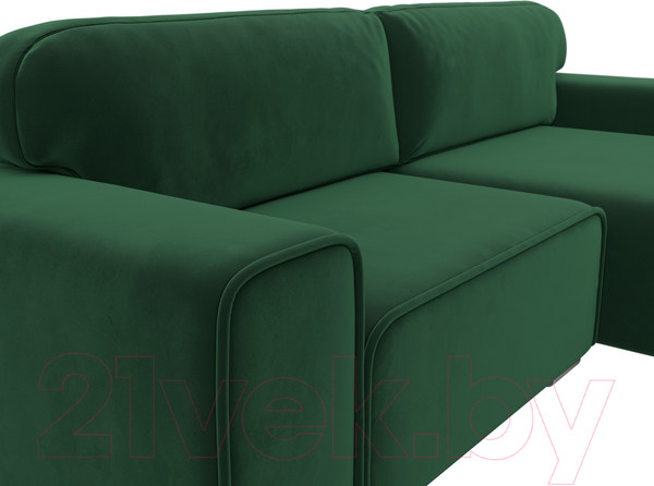 Изображение товара Диван угловой Лига Диванов Лига-029 правый / 121926 (велюр зеленый)