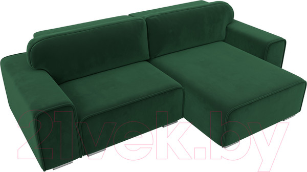 Изображение товара Диван угловой Лига Диванов Лига-029 правый / 121926 (велюр зеленый)