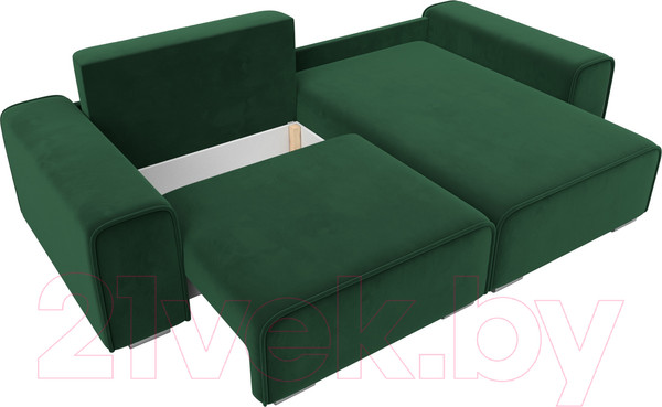 Изображение товара Диван угловой Лига Диванов Лига-029 правый / 121926 (велюр зеленый)