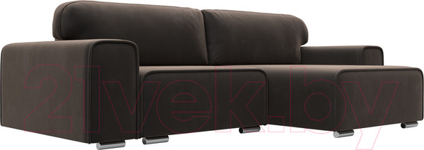 Изображение товара Диван угловой Лига Диванов Лига-029 правый / 121927 (велюр коричневый)