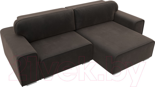 Изображение товара Диван угловой Лига Диванов Лига-029 правый / 121927 (велюр коричневый)