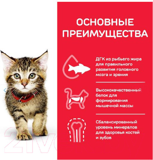 Изображение товара Сухой корм для кошек Hill's Science Plan Kitten Tuna / 607657 (1.5кг)