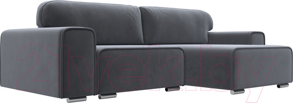 Изображение товара Диван угловой Лига Диванов Лига-029 правый / 121928 (велюр серый)