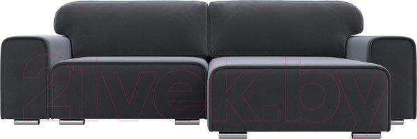 Изображение товара Диван угловой Лига Диванов Лига-029 правый / 121928 (велюр серый)