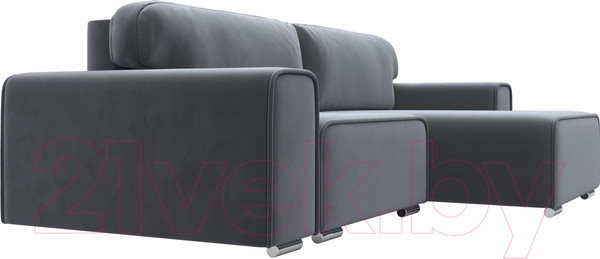 Изображение товара Диван угловой Лига Диванов Лига-029 правый / 121928 (велюр серый)