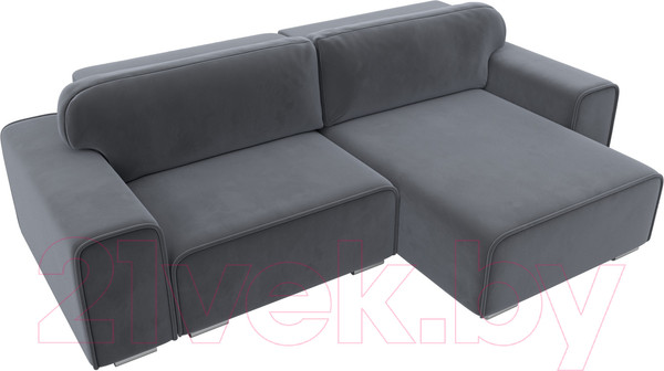 Изображение товара Диван угловой Лига Диванов Лига-029 правый / 121928 (велюр серый)