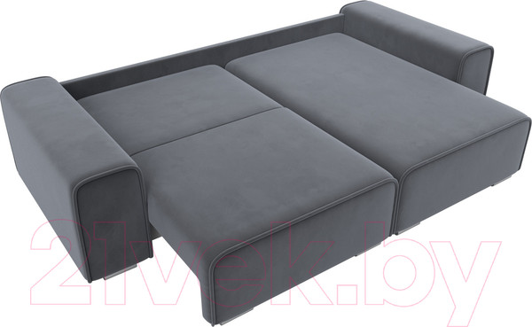 Изображение товара Диван угловой Лига Диванов Лига-029 правый / 121928 (велюр серый)