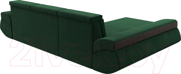 Изображение товара Диван угловой Лига Диванов Лига-032 левый / 121645L (велюр, зеленый/коричневый)