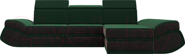 Изображение товара Диван угловой Лига Диванов Лига-032 правый / 121645 (велюр, зеленый/коричневый)