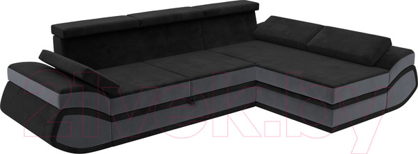 Изображение товара Диван угловой Лига Диванов Лига-032 правый / 121648 (велюр, черный/серый)