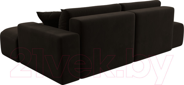 Изображение товара Диван угловой Лига Диванов Лига-36 НПБ правый / 121400 (микровельвет коричневый)