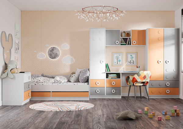 Изображение товара Письменный стол Стендмебель Турбо СТ 01 (шарли кашемир/терракота/белый)