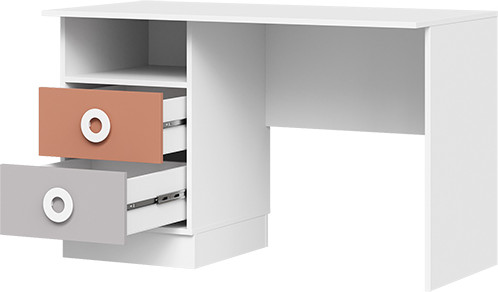 Изображение товара Письменный стол Стендмебель Турбо СТ 01 (шарли кашемир/терракота/белый)