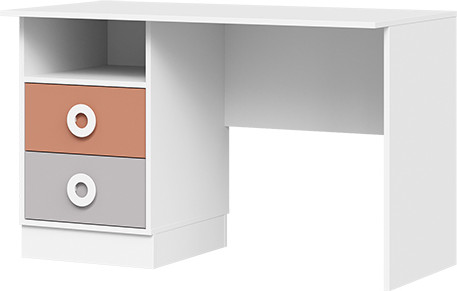 Изображение товара Письменный стол Стендмебель Турбо СТ 01 (шарли кашемир/терракота/белый)