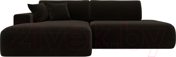 Изображение товара Диван угловой Лига Диванов Лига-36 НПБ левый / 121400L (микровельвет коричневый)