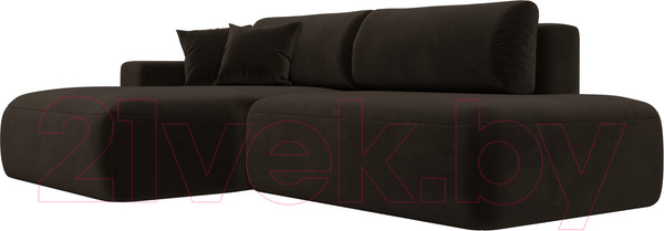 Изображение товара Диван угловой Лига Диванов Лига-36 НПБ левый / 121400L (микровельвет коричневый)