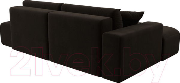 Изображение товара Диван угловой Лига Диванов Лига-36 НПБ левый / 121400L (микровельвет коричневый)
