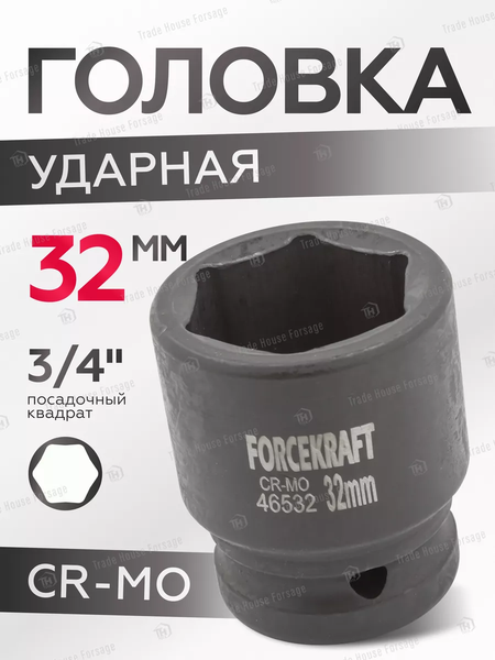 Изображение товара Головка слесарная ForceKraft FK-46532 (16197)