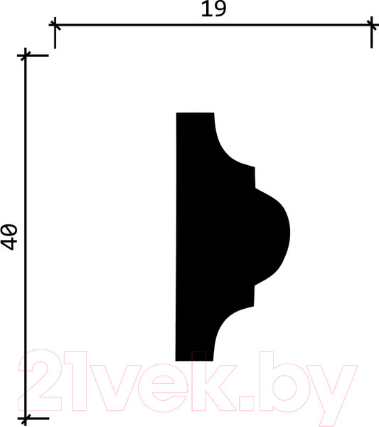 Изображение товара Молдинг Decor-Dizayn DD002 (40x17x2000)