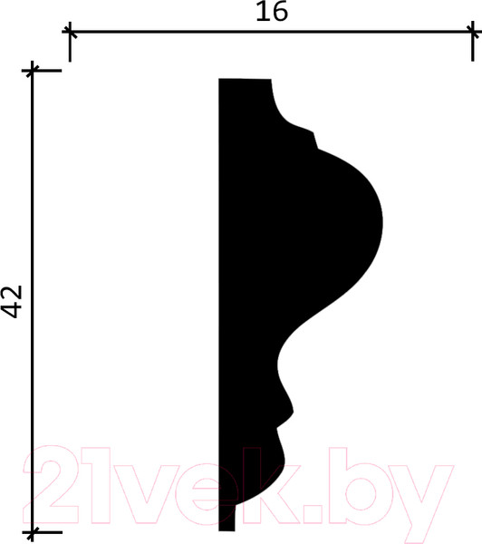 Изображение товара Молдинг Decor-Dizayn DD301 (42x16x2000)