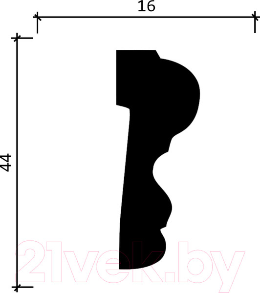 Изображение товара Молдинг Decor-Dizayn DD400 (44x16x2000)