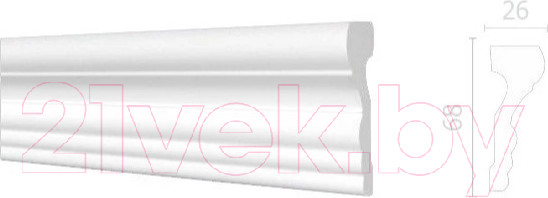 Изображение товара Молдинг Decor-Dizayn DD354 (68x26x2000)