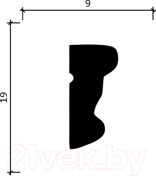 Изображение товара Молдинг Decor-Dizayn DD25 (19x9x2000)