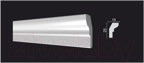 Изображение товара Плинтус потолочный Decor-Dizayn DD34 (25x15x2000)