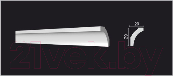 Изображение товара Плинтус потолочный Decor-Dizayn DD36 (29x20x2000)