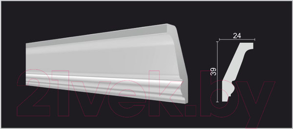 Изображение товара Плинтус потолочный Decor-Dizayn DD24 (39x24x2000)