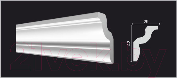 Изображение товара Плинтус потолочный Decor-Dizayn DD22 (42x29x2000)