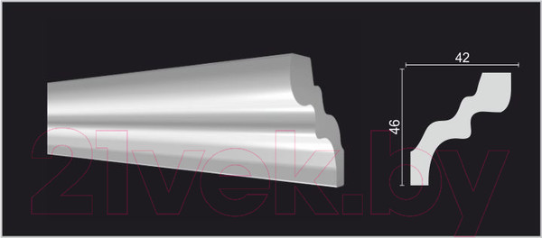 Изображение товара Плинтус потолочный Decor-Dizayn DD39 (46x42x2000)