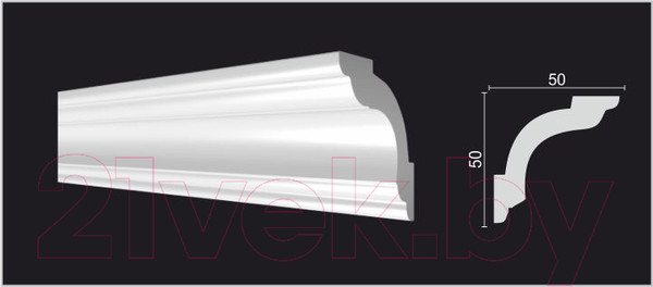 Изображение товара Плинтус потолочный Decor-Dizayn DD42 (50x50x2000)