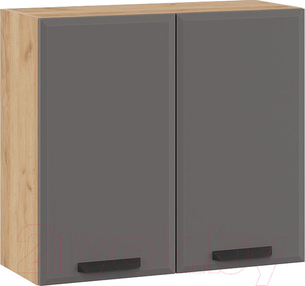 Изображение товара Шкаф навесной для кухни ТриЯ Тиана 1В8 (дуб крафт золотой/асфальт супермат)