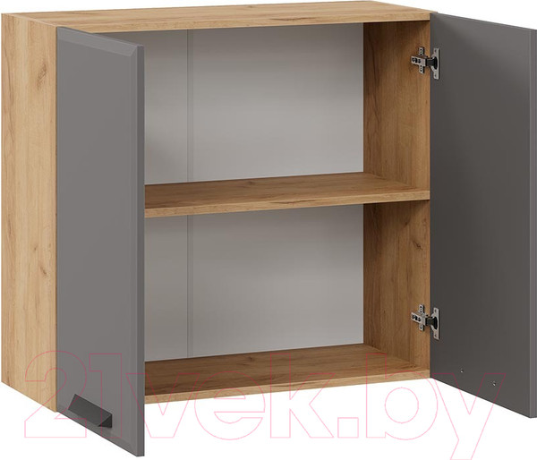 Изображение товара Шкаф навесной для кухни ТриЯ Тиана 1В8 (дуб крафт золотой/асфальт супермат)