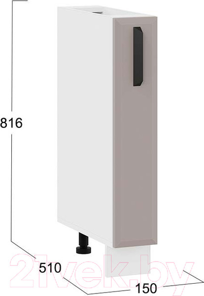 Изображение товара Шкаф карго ТриЯ Тиана 1Н15К (белый/мокко супермат)