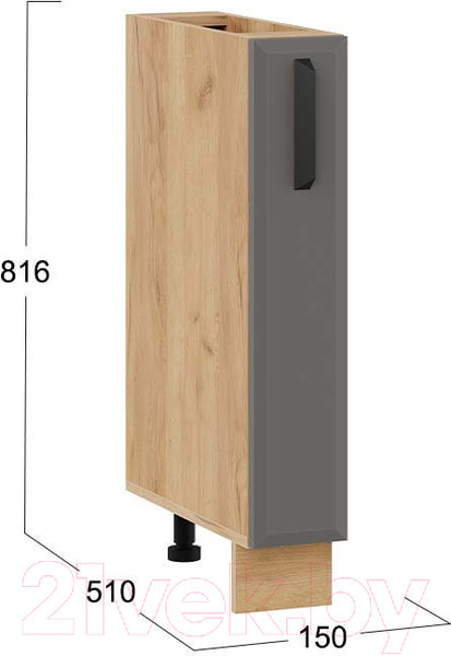 Изображение товара Шкаф карго ТриЯ Тиана 1Н15К (дуб крафт золотой/асфальт супермат)