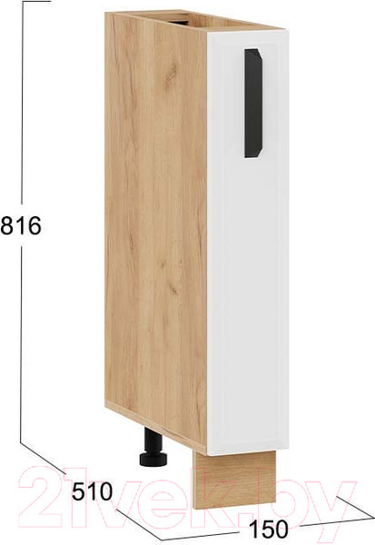 Изображение товара Шкаф карго ТриЯ Тиана 1Н15К (дуб крафт золотой/белый супермат)