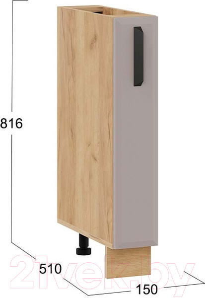 Изображение товара Шкаф карго ТриЯ Тиана 1Н15К (дуб крафт золотой/мокко супермат)