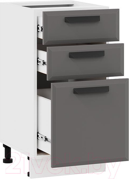 Изображение товара Шкаф-стол кухонный ТриЯ Тиана 1Н4Я3 (белый/асфальт супермат)