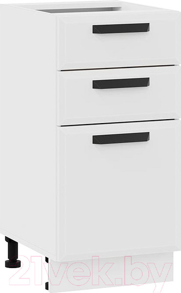 Изображение товара Шкаф-стол кухонный ТриЯ Тиана 1Н4Я3 (белый/белый супермат)