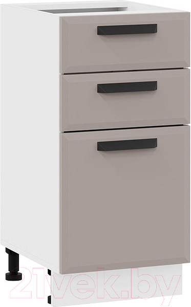 Изображение товара Шкаф-стол кухонный ТриЯ Тиана 1Н4Я3 (белый/мокко супермат)