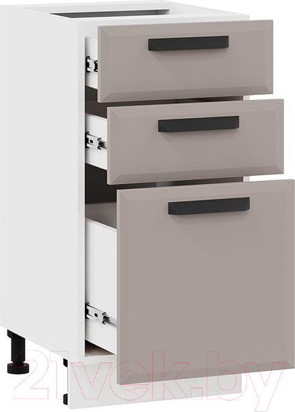 Изображение товара Шкаф-стол кухонный ТриЯ Тиана 1Н4Я3 (белый/мокко супермат)