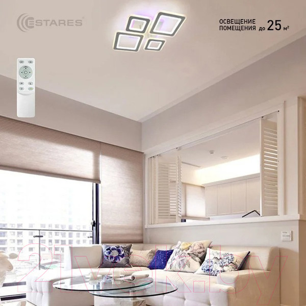 Изображение товара Люстра Estares Oval Double RGB120W 5S-APP-700x500x72WHITE/WHITE/BULB-220-IP20