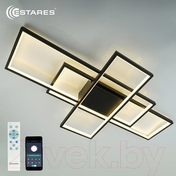 Изображение товара Люстра Estares Sven 120W 3S-APP-900x500x80-BLACK/WHITE-220-IP20