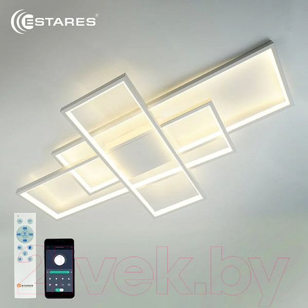 Изображение товара Люстра Estares Sven 120W 3S-APP-900x500x80-WHITE/WHITE-220-IP20