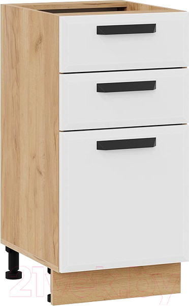 Изображение товара Шкаф-стол кухонный ТриЯ Тиана 1Н4Я3 (дуб крафт золотой/белый супермат)