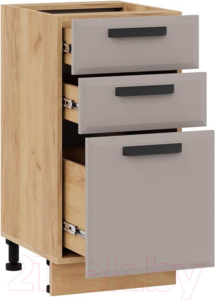 Изображение товара Шкаф-стол кухонный ТриЯ Тиана 1Н4Я3 (дуб крафт золотой/мокко супермат)