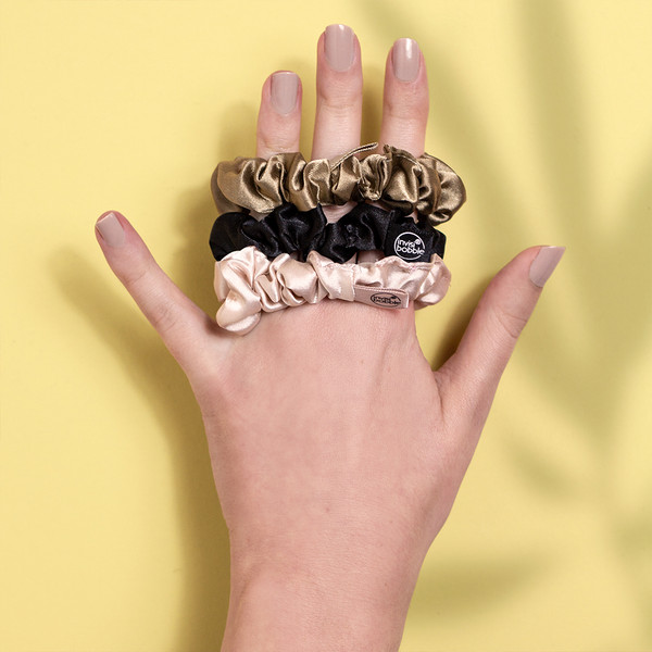 Изображение товара Набор резинок для волос Invisibobble Sprunchie Slim True Golden (в картоне)